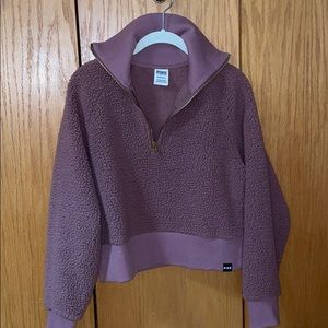 PINK half zip Sherpa